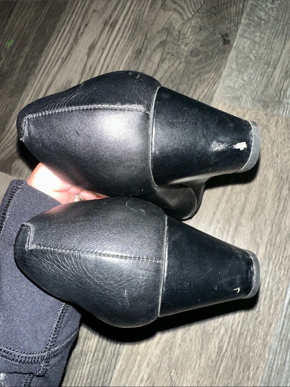 Clarks collection‎ Flores Tulip Wedge Pump Black Leather womens size 8